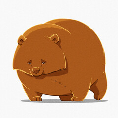 funny cartoon cute bear illustration