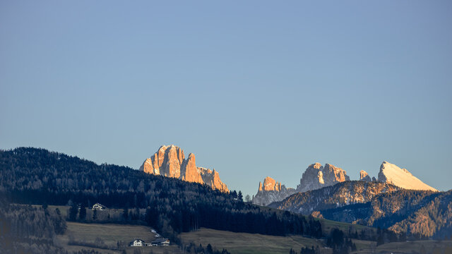 View of the Dolomites from Villanders