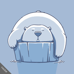 funny cartoon cute bear illustration