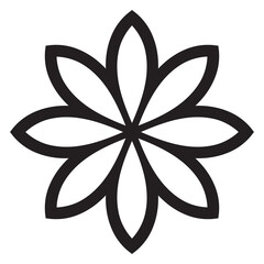 Cute Mandala. Ornamental round doodle flower isolated on white background. Geometric decorative ornament.