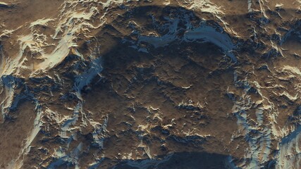 view of alien planet, texture of th exo planet, abstract texture 3d render