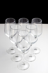 elegant sculpture from a group of wine glasses