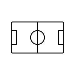 Football field flat design icon.