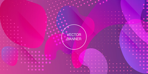 Liquid Purple Background. Vector Fluid Gradient