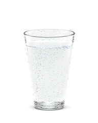 グラス 炭酸水 飲み物 イラスト リアル 汗