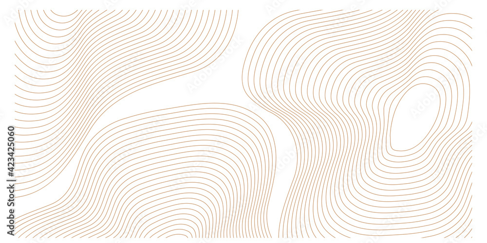 Poster abstract circle background with wavy lines. minimal topographic line contour map. modern texture dec