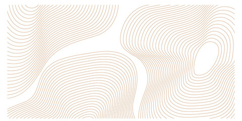 Abstract circle background with wavy lines. Minimal topographic line contour map. Modern texture decoration element. Vector