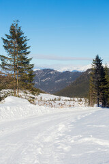 Obraz na płótnie Canvas Winter mountain landscape in Jasna, Slovakia