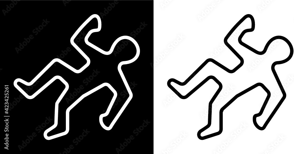 Wall mural Vector illustration of the crime scene investigation