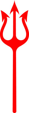 Vector illustration of the devil pitchfork