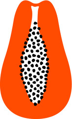 Vector illustration of the papaya