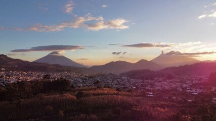sunset in the mountains