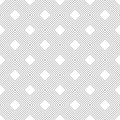 Decor Monochrome Pattern. Rhombuses Pattern. Vector.