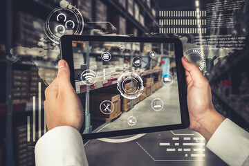Smart warehouse management system using augmented reality technology to identify package picking...