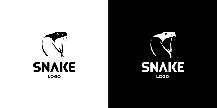 Cool and attractive snake illustration logo design