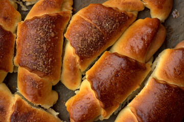Delicious homemade cookies with different fillings. View from above