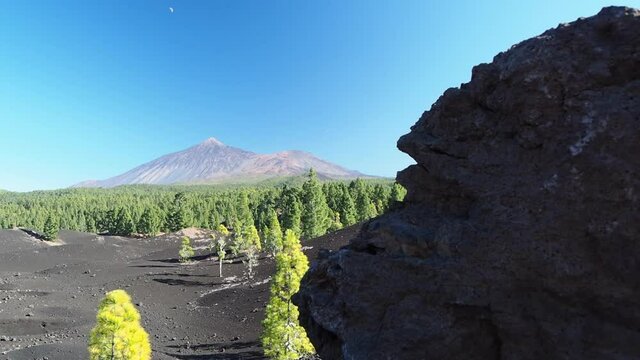 Volcanic landscape of el Teide on tenerife island, Spain.