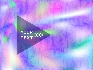 poster glitch holographic vector layout design.