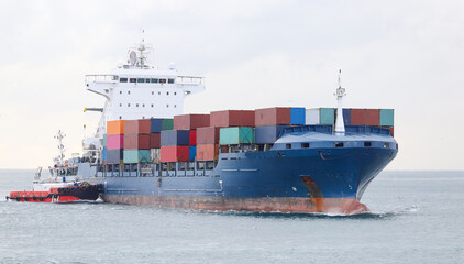 Container Ship in Sea