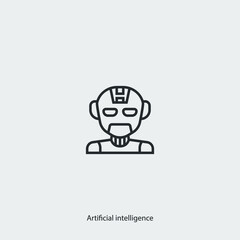 artificial intelligence robot  icon vector sign symbol