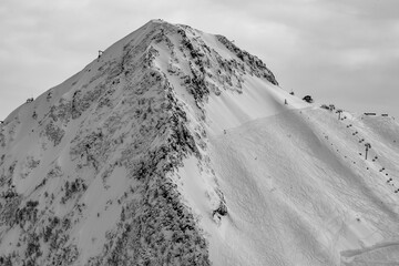 snow covered mountains