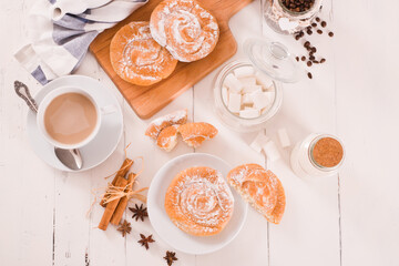 Sweet pastry swirls.
