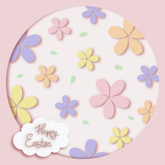 Easter card with cardboard effect