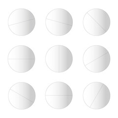 Vector illustration of a blister pack of pills isolated on a white background