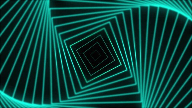 Multicolor square visual loops with blured black color background - Stock footage