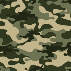 
Camouflage seamless pattern from spots. Military texture. Modern camo. Print. Vector illustration