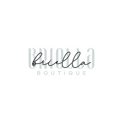 Fashion boutique lettering typography logo design vector