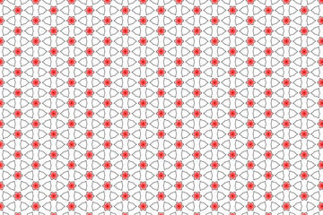 red and white pattern. Seamless floral pattern. Modern stylish abstract texture.