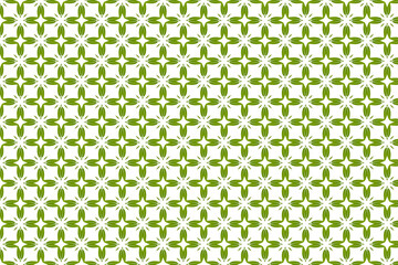 seamless pattern with green flowers. Modern Seamless Geometric background pattern Decorative flower graphic pattern on white.