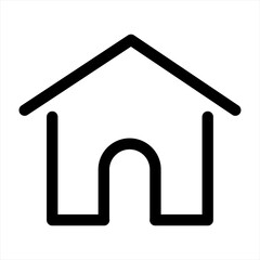 Web home flat icon for apps and websites, House icon, Property Line Icon, Home line icon simple illustration, Home button