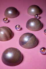 multicolored beautifully decorated handmade candies with fillings