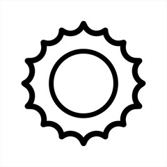 Brightness Icon, Intensity Setting Vector Art Illustration, sun icon. Isolated on white background.