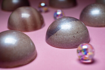 multicolored beautifully decorated handmade candies with fillings