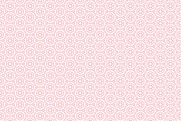 Abstract pattern Seamless geometric of Islamic. Red and white mosaic ornament. Seamless geometric pattern design texture.