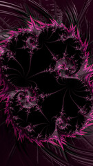 Artistic and imaginative digitally designed abstract 3D fractal background