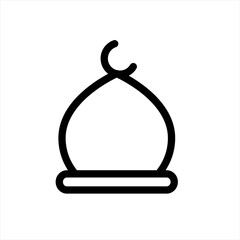 Mosque domes icon in outline style. Vector illustration. mosque domes vector icons designs can be used for mobile, ui, web. mosque dome icon, ramadan festival vector