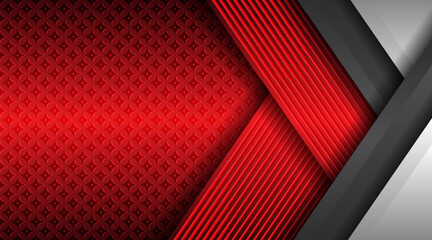 Modern abstract red metallic on design modern futuristic background . Metal frame geometric digital technology concept for wallpaper, banner template