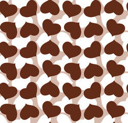 Seamless heart pattern, minimal print.