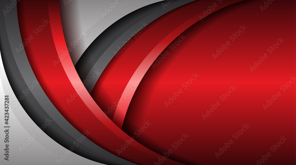 Canvas Prints modern abstract red metallic on design modern futuristic background . metal frame geometric digital 
