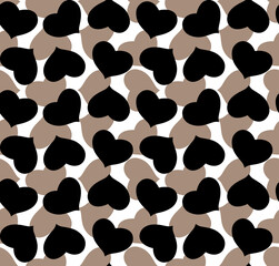Seamless heart pattern, minimal print.