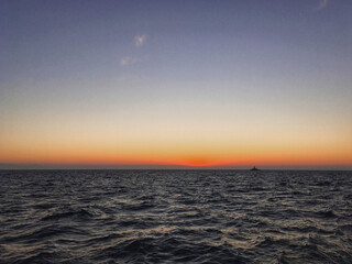 sunset over the sea