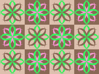 Vector graphics-geometric seamless pattern of trendy colors 2021 coffee shade. Concept-tile or beautiful parquet