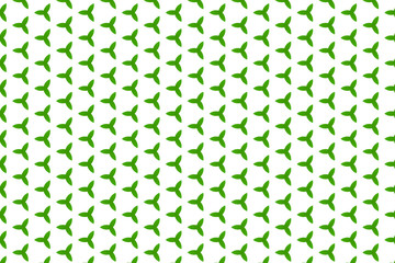 seamless pattern with green triangle leaves. Green Seamless geometric pattern design texture.