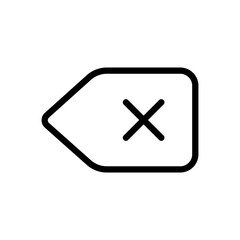 Obraz premium Cancel Vector Icon. x or deny line art vector icon for apps and websites. cancel icon,vector illustration. Flat design style. vector cancel icon illustration isolated on White background