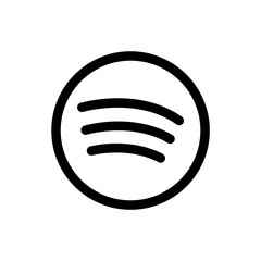 spotify icon vector from social media logos concept. Thin line illustration