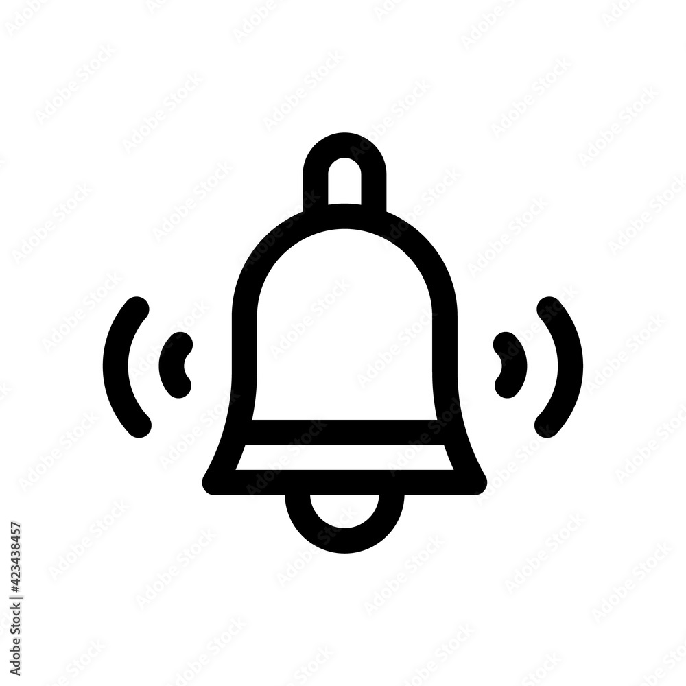 Aufkleber notification bell icons vector illustration. notification bell icon. alarm symbol. incoming inbox me